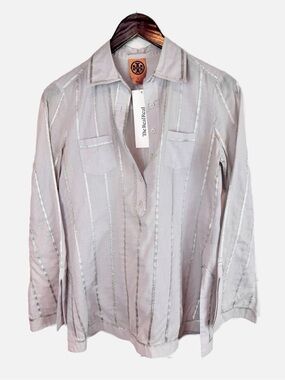 Tory Burch | Lilac and Silver Striped Tunic, 2